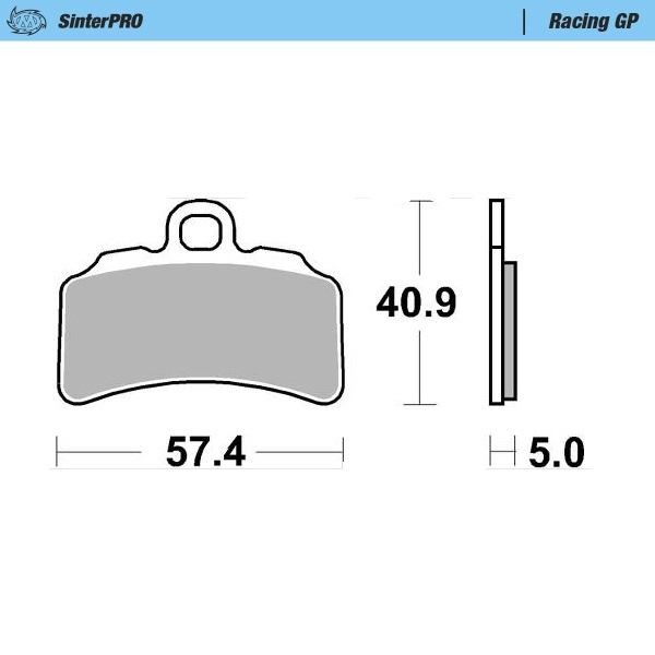 Motomaster BremsbeläGe Vorne Links Pro Racing GP Sint TRS Raga 280 19-24-image