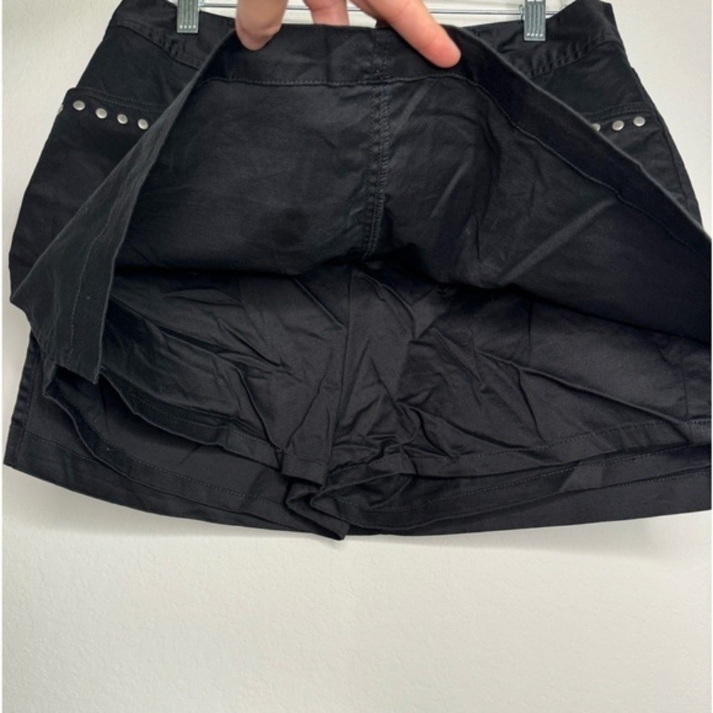 Bamboo Traders Black Solid Chic Mini Skort- Sz 10 - image 7
