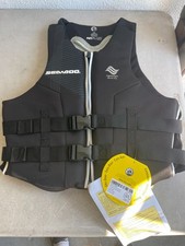 BRP Sea-Doo Black Mens Ecoprene Airflow PFD Life Vest Jacket Size L NWT