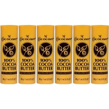 Cocoa Butter Stick - Natural Emollient for Skin Hydration - 6 Pack