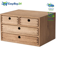 Schreibtisch-Organizer Holz Dunkelbraun 4 Schubladen A4 35 X 27 X 21,5 Cm