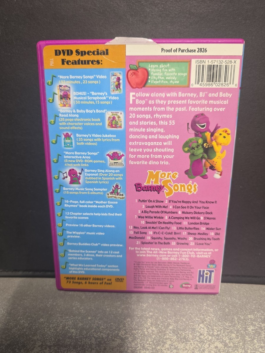 Barney: More Barney Songs (DVD, 1999) for sale online | eBay