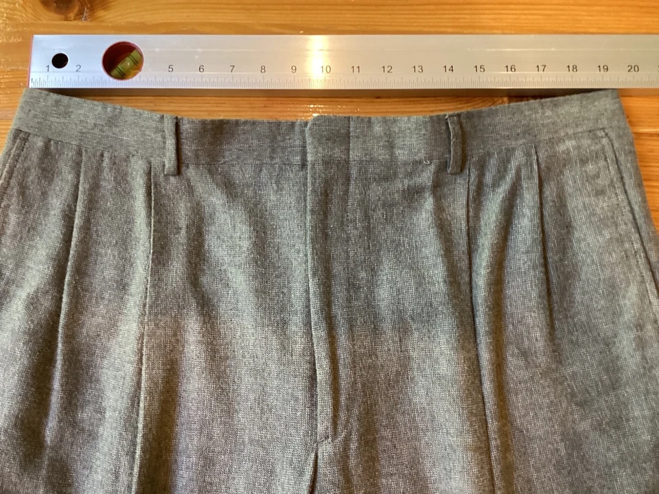 Calça Corbin 39 x 30 marrom flanela lã masculina feita na União EUA vintage - Imagem 4 de 4