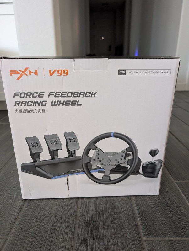 PXN V99 Force Feedback Racing Wheel Pedals Shifter