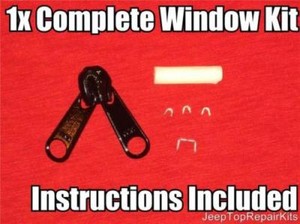 Jeep Wrangler Soft Top Window Zipper Repair Kit Yj 87 95 X1 Ykk Back Side Rear Ebay