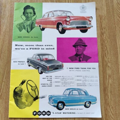 FORD Now, more than ever, we've a FORD in mind Vintage Car Print Ad 1957