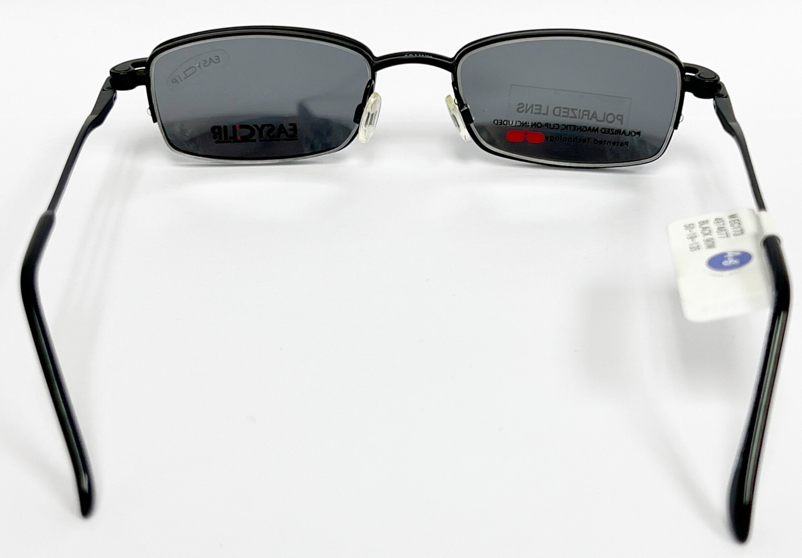 EasyClip EC173 Black Eyeglasses Frames w/ Sunglasses Clip 50