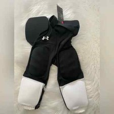NWT-Under Armour Black and White Padded Football Pants Sz Youth Small