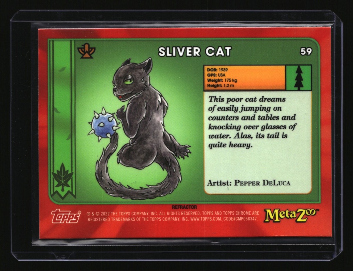 CAT★ MetaZoo SLIVER CAT #59 (2022 Topps Chrome Silver Refractor