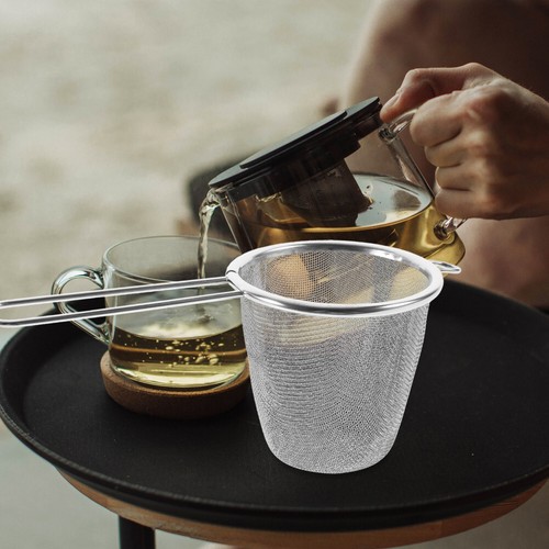 2 PIEZAS Coladores de Té Acero Inoxidable Infusor de Té Colador de Malla Fina con Mango - Imagen 9 de 10