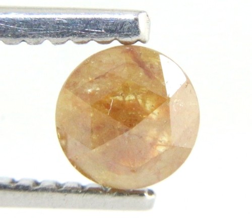 Diamante natural real redondo rojo amarillento corte rosa de 0,58 quilates 4,99-5,05x2,69 mm - Imagen 11 de 11
