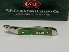 CASE XX SMOOTH LIME GREEN BONE TINY TOOTHPICK POCKET KNIFE 610096 Item 2520 MX