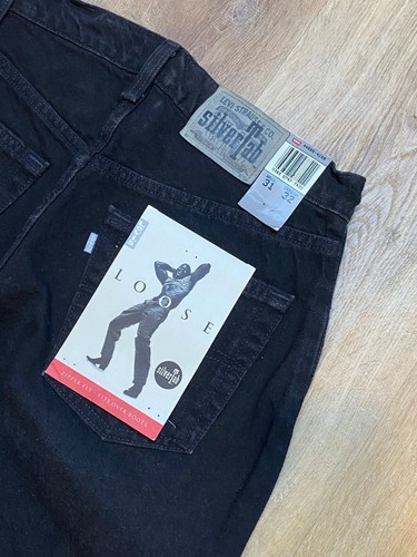Vintage 90s Levis SilverTab Mens Black Loose Fit Jeans 31x32 USA NWT - Picture 8 of 8