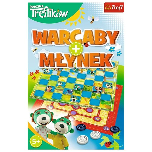Warcaby Młynek Rodzina Treflików Polska Gra Planszowa Towarzyska Rodzinna - Picture 3 of 6