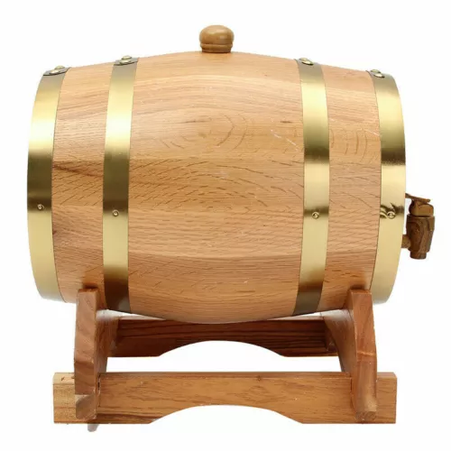5L Vintage Wood Oak Timber Wine Barrel for Beer Whiskey Rum Port Wine Making - Picture 14 of 15