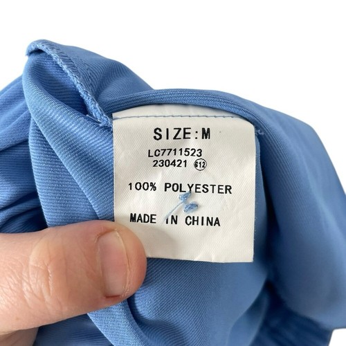 Women’s High Rise Wide Leg Palazzo Pants in Light Blue Size M - Picture 6 of 8