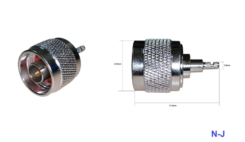 Adaptador tipo N a BNC con RG316 macho a hembra 50Ω longitud personalizada máx.6.0GHz - Imagen 5 de 10