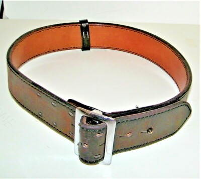 Safariland 87 Duty Belt - Gloss Black, Brass Buckle, Size 42 (SafariLaminate Construction)