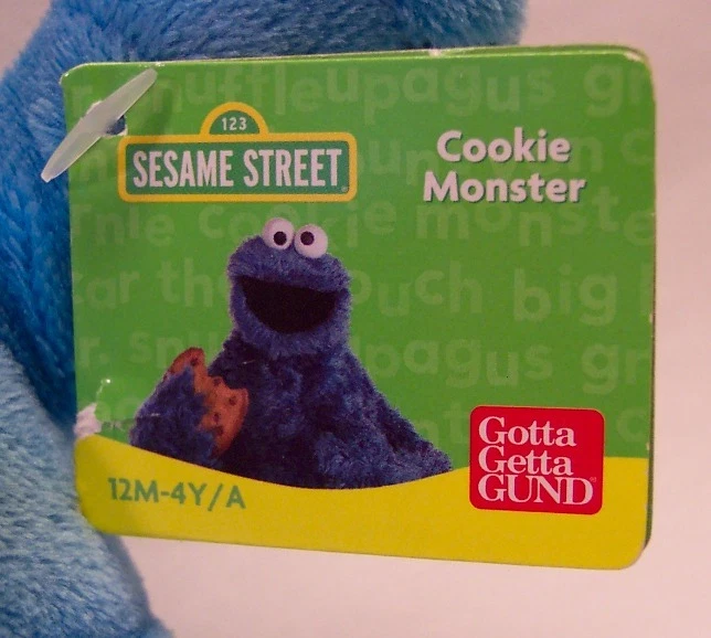 GUND Plaza Sésamo MONSTRUO GALLETA SUAVE 6" ANIMAL DE PELUCHE Juguete NUEVO Foto 3 de 4