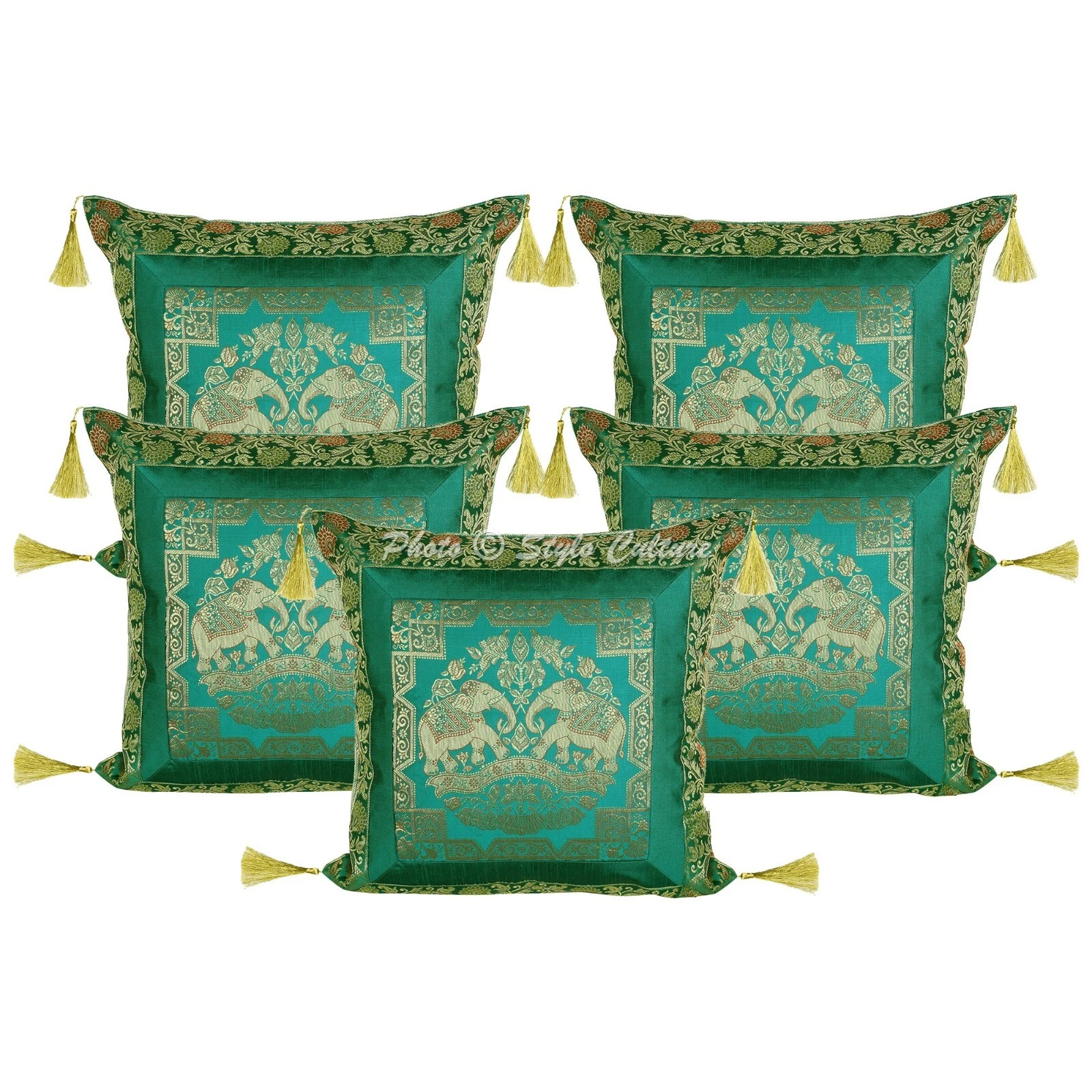 Brocade Jacquard Cushion Cover Elephant Bohemian Pillow Cases For Home Decor