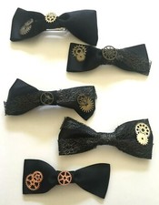 Handmade Hair Bows - Steampunk - Barrette