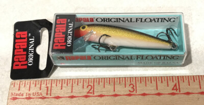 Rapala ORIGINAL F-7 GOLD BLACK Floating Fish Plug 2-3/4