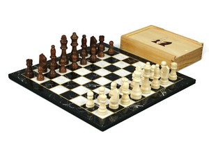 marble chess set with storage