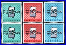 Portogallo 1969 Ilo IN Verticale Coppie Sc#1044-46 MNH Uno / ONU, Joint Problema