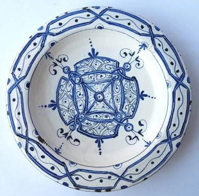 Wandteller Keramik Fayence, Italien, um 1900 AL903 - Bild 1 von 4