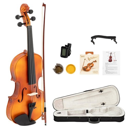 Violín Acústico Glarry 4/4 3/4 1/2 1/4 1/8 Tamaño con Estuche Arco Colofonia Nuevo - Imagen 21 de 43