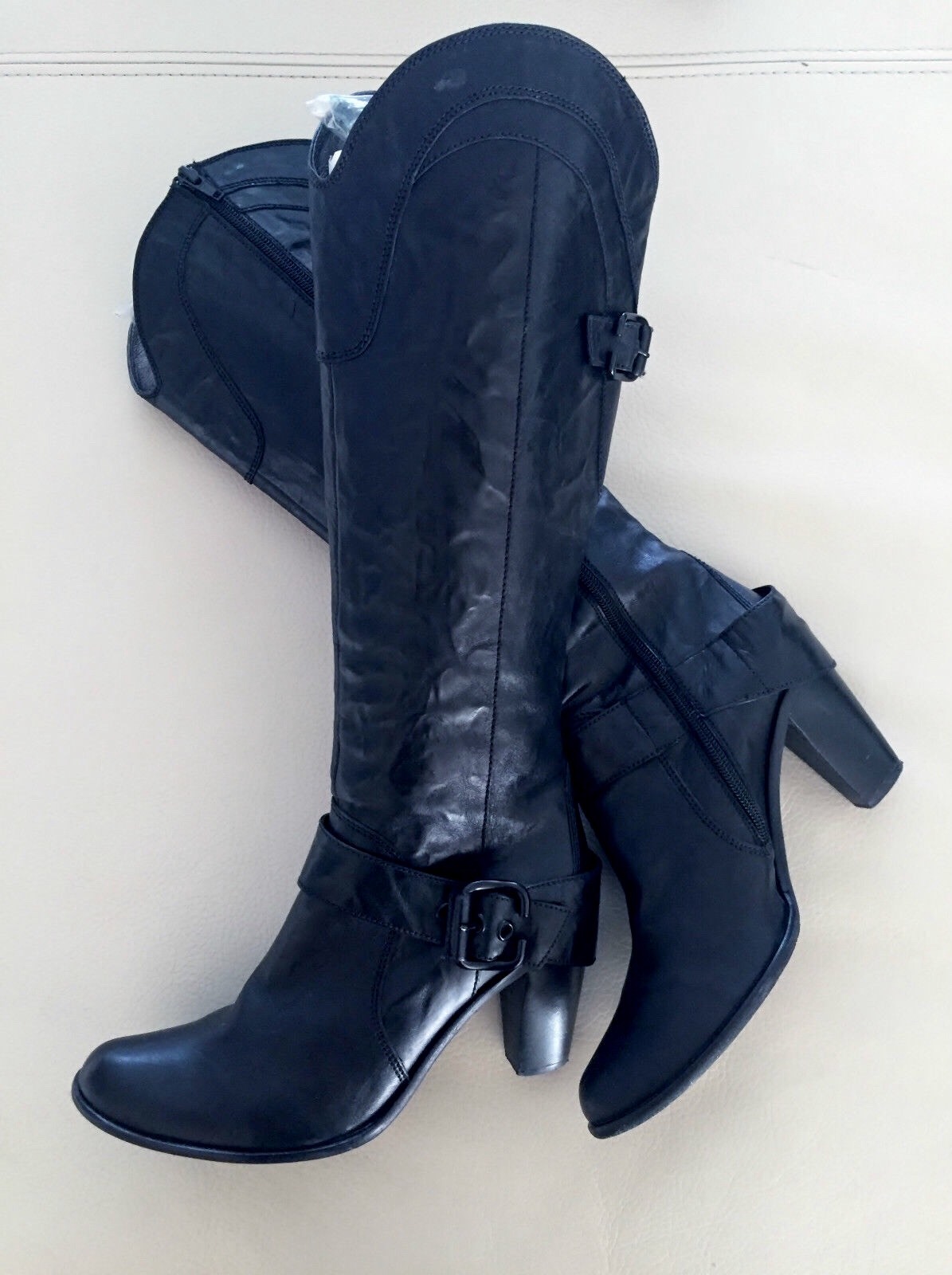 Janet & Janet botas con el apartado cuero negro Janet & Janet botas con el apartado cuero negro
