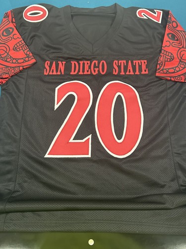 Rashaad Penny signed Autographed San Diego State Custom Jersey Beckett COA - Picture 2 of 6