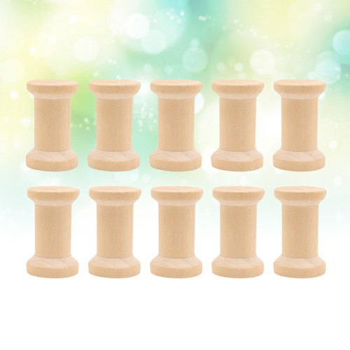 10pcs Wood Spools Weaving Bobbins Empty Thread Spools (Original Color) - Picture 11 of 12