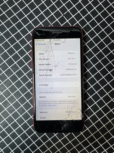 Apple iPhone 8 Plus (A1864) 256GB - (PRODUCT)Red (Unlocked) Smartphone Cracked - Afbeelding 2 van 14
