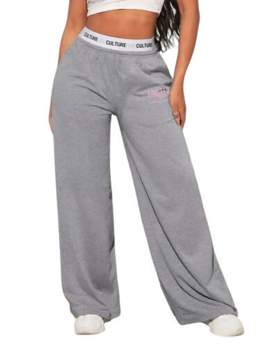 Womens Printed Wide Leg Casual Pants Ladies Summer Loose Trousers Bottoms US - Picture 9 of 12