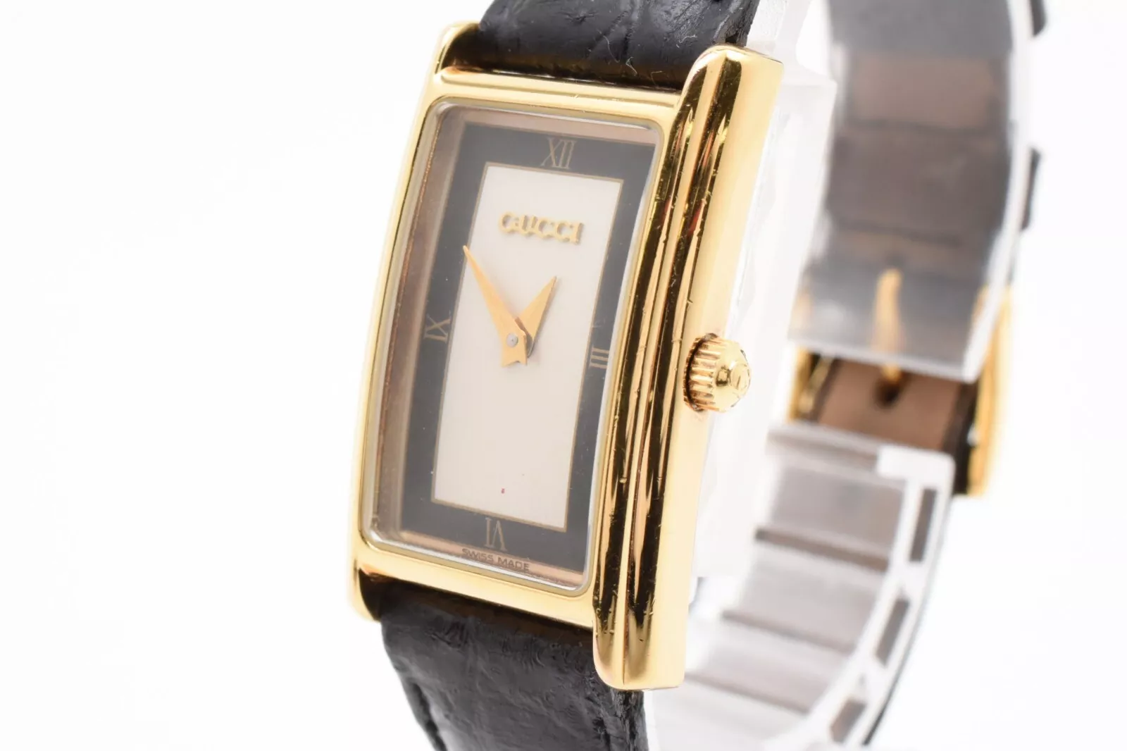 【EXC+5】GUCCI 2600L Montre Femme à Quartz Noir   Suisse du JAPON