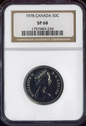 1978 Canada 50 Cents 50C NGC SP68 - Quality