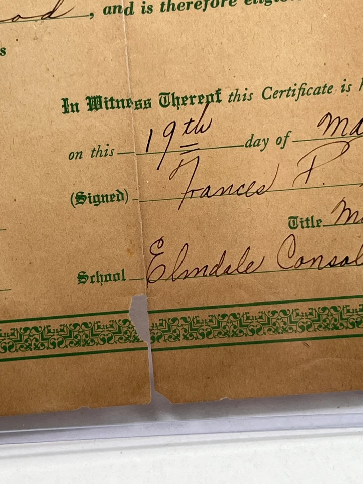 винтажный 1939 НЕОБЫЧНЫЙ Сертификат Теста Талантов Gretsch Musical Aptitude - Изображение 2 из 4