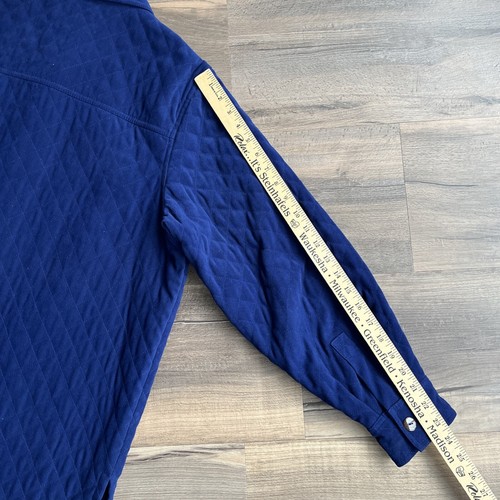 Talbots Woman Stretch Quilted Jacket Button Down Shacket Blue 1X - Picture 9 of 13