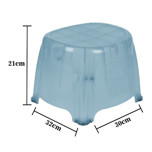 Shower Stool With Anti Slip Grip & Leakage Hole Portable Seat Kids & Adults Blue - Picture 4 of 7