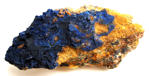 Azurit 9,3 cm große Mineralien Stufe aus Alnif Oumjrane Marokko - Bild 3 von 3