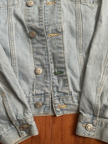 Vintage Tommy Hilfiger Jeans Denim Button-Up Trucker Jacket Size S Big Flag Y2K - Bild 7 von 7