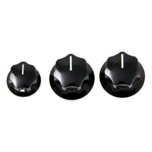 Fender Jazz Bass Knobs, Set of 3 - Black (0991370000)