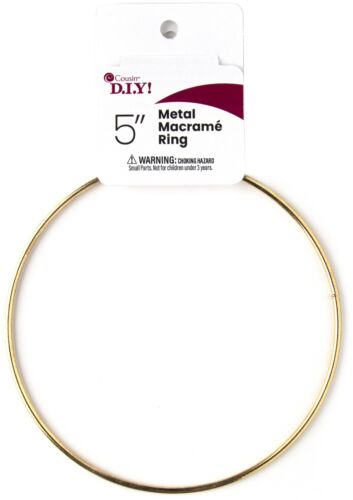 6 Pack CousinDIY Metal Macrame Ring 5"-Gold 40000652 - Photo 1 sur 3