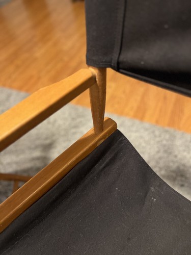 Vintage Pier 1 Imports Director’s Chair Foldable Thailand Black Set Of 2 - Picture 8 of 9