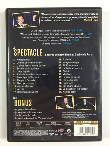 DVD Michel Leeb - One-man show 2007 - Tout ce que j'aime - Picture 2 of 2