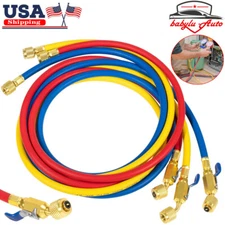 29986 Plus II 72" Hose 1/4" Compact Ball Valve End Refrigerant Charging Hose Set