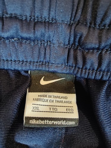 Nike Pants Men's 2XL Track Straight Leg Striped Ankle Zip Blue 100% Polyester - Picture 8 of 11