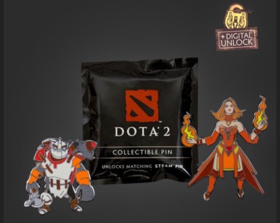 Dota 2 Pin Set of 2 Mystery Random Enamel Lapel Valve Steam