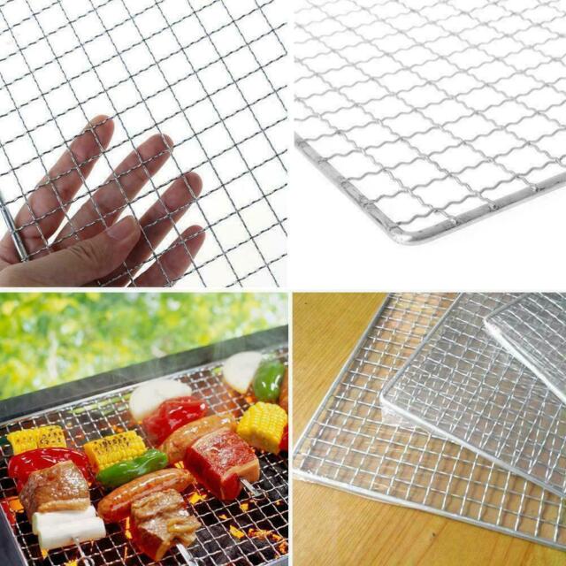 Steel BBQ Grill Grate Grid Wire Mesh Rack Replacement K9H9 G4W2 Net Cooking W6B0 YB10716